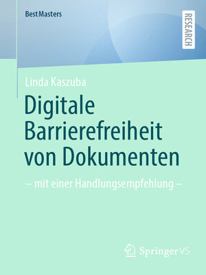cover image of Digitale Barrierefreiheit von Dokumenten